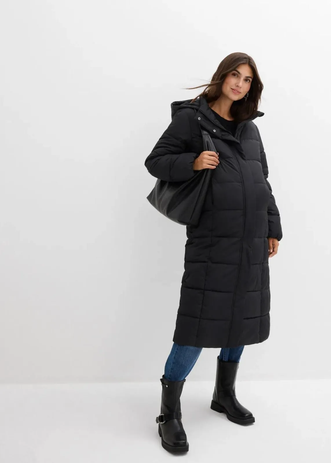 bonprix Bekleidung·Blazer|Umstandsmode^Warmer 2-in-1 Umstands-Puffermantel mit Trageeinsatz schwarz