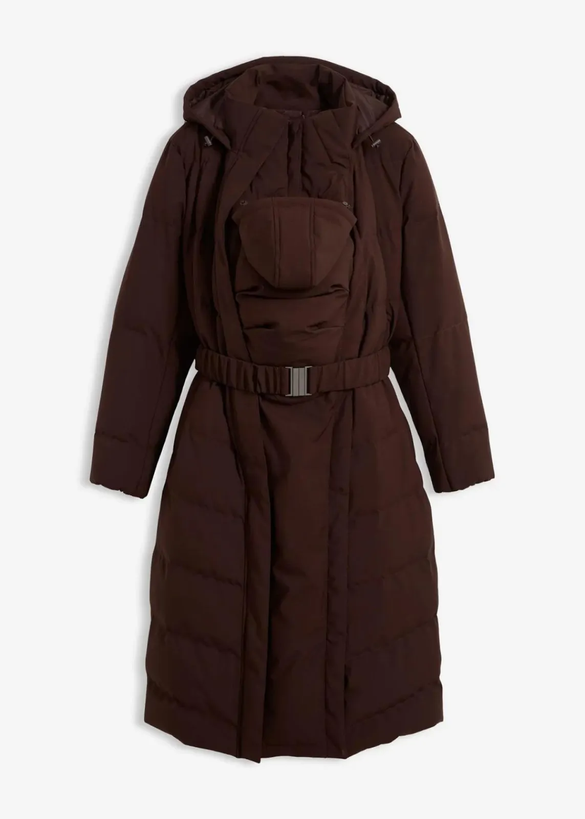 bonprix Bekleidung·Blazer|Umstandsmode^Warmer 2-in-1 Umstands-Steppmantel mit Trageeinsatz dunkelbraun