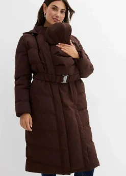bonprix Bekleidung·Blazer|Umstandsmode^Warmer 2-in-1 Umstands-Steppmantel mit Trageeinsatz dunkelbraun