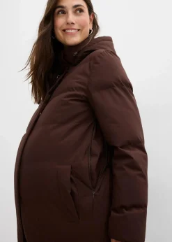 bonprix Bekleidung·Blazer|Umstandsmode^Warmer 2-in-1 Umstands-Steppmantel mit Trageeinsatz dunkelbraun