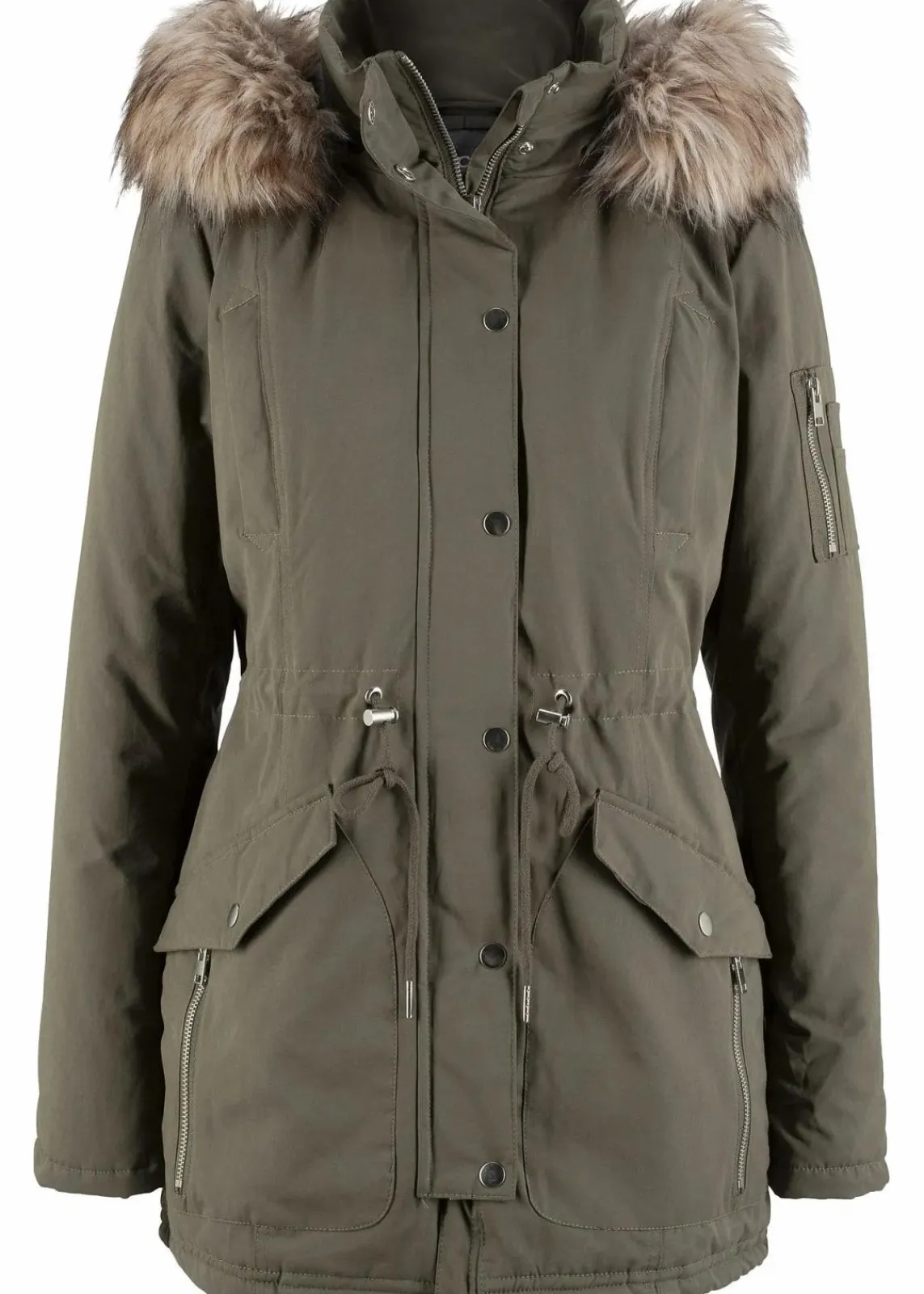 bonprix Jacken & Mäntel|Bekleidung·Hosen^Warmer Parka, gefüttert dunkeloliv