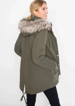 bonprix Jacken & Mäntel|Bekleidung·Hosen^Warmer Parka, gefüttert dunkeloliv