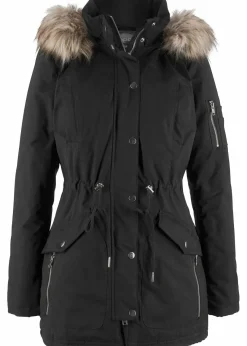 bonprix Bekleidung·Hosen|Jacken & Mäntel^Warmer Parka, gefüttert schwarz