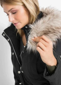 bonprix Bekleidung·Hosen|Jacken & Mäntel^Warmer Parka, gefüttert schwarz