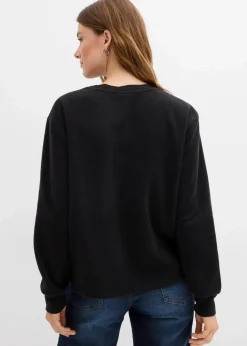 bonprix Outdoorbekleidung|Thermobekleidung^Warmes Fleece-Thermoshirt schwarz