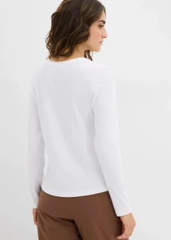 bonprix Outdoorbekleidung|Thermobekleidung^Warmes Thermoshirt weiß