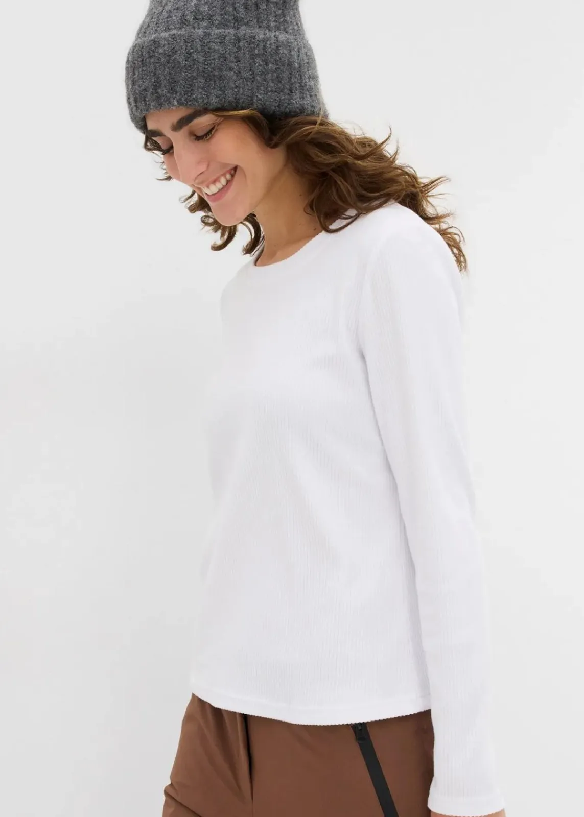 bonprix Outdoorbekleidung|Thermobekleidung^Warmes Thermoshirt weiß