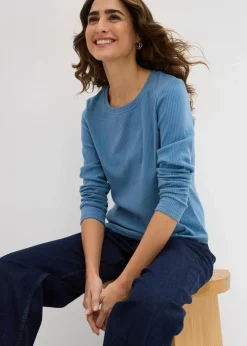 bonprix Shirts & Tops|Sportbekleidung^Warmes Thermoshirt wellenblau