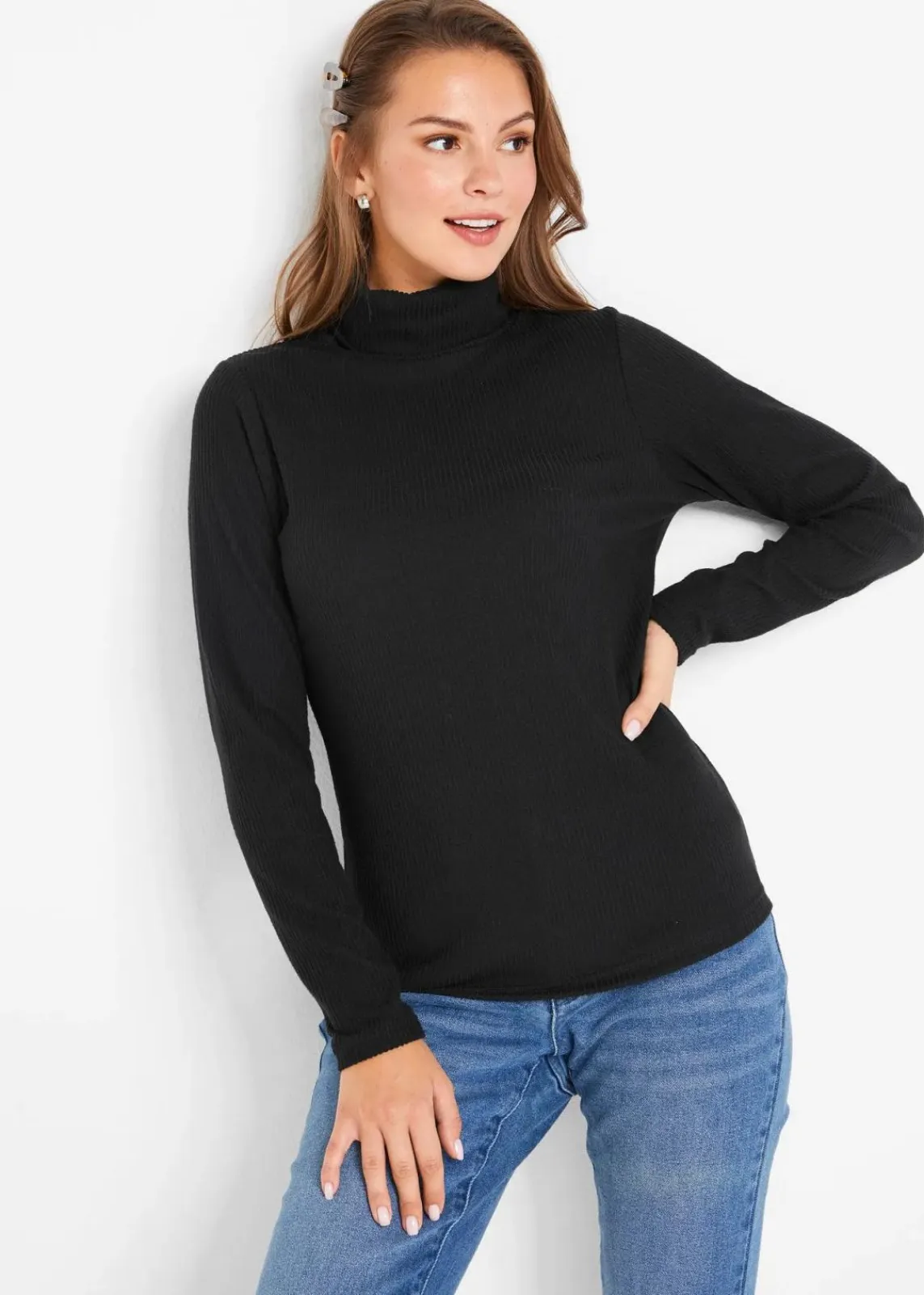 bonprix Thermobekleidung|Shirts & Tops^Warmes Thermoshirt schwarz