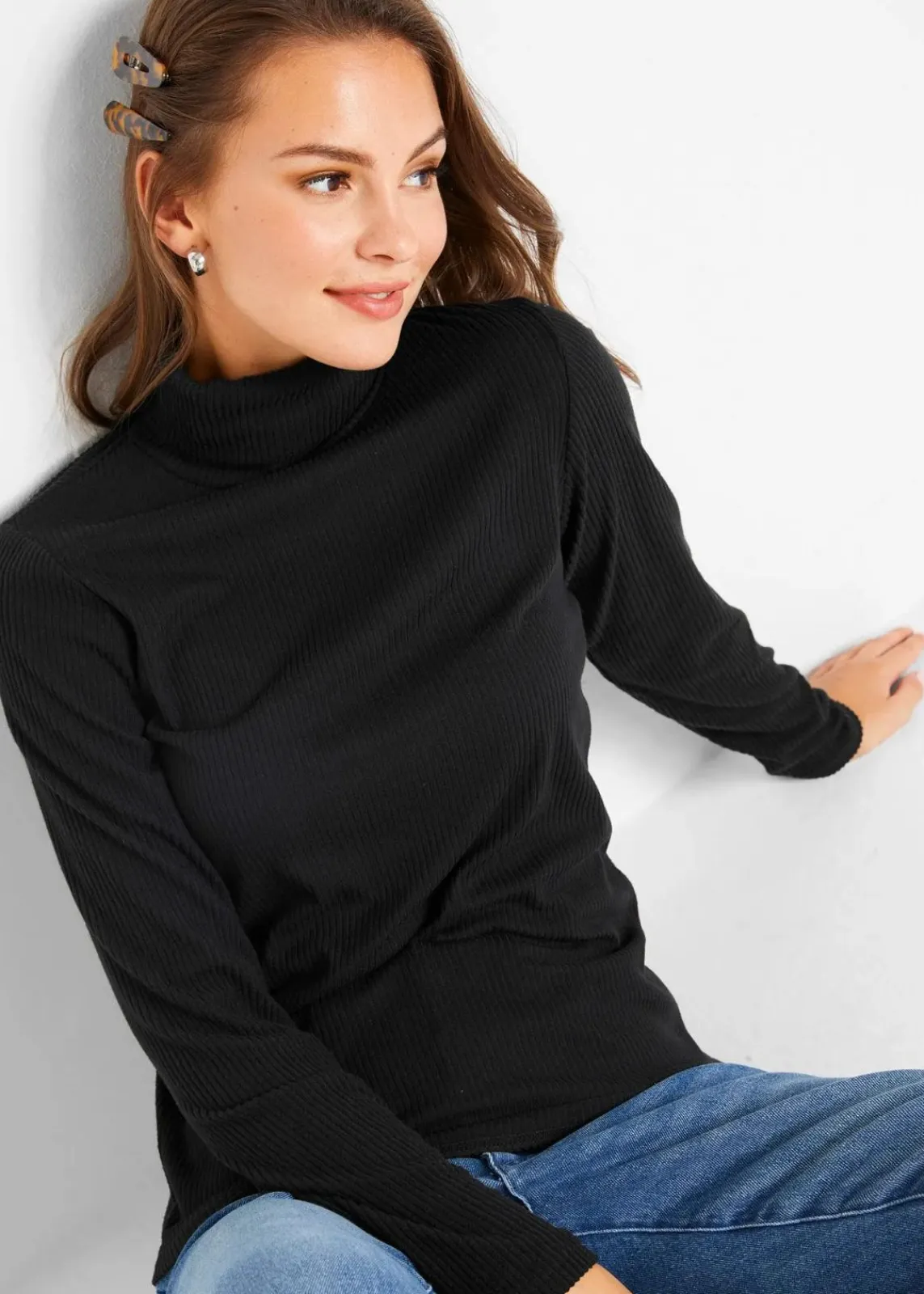 bonprix Thermobekleidung|Shirts & Tops^Warmes Thermoshirt schwarz