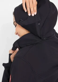 bonprix Bekleidung·Hosen|Jacken & Mäntel^wasserabweisende Duffle-Jacke aus Softshell schwarz