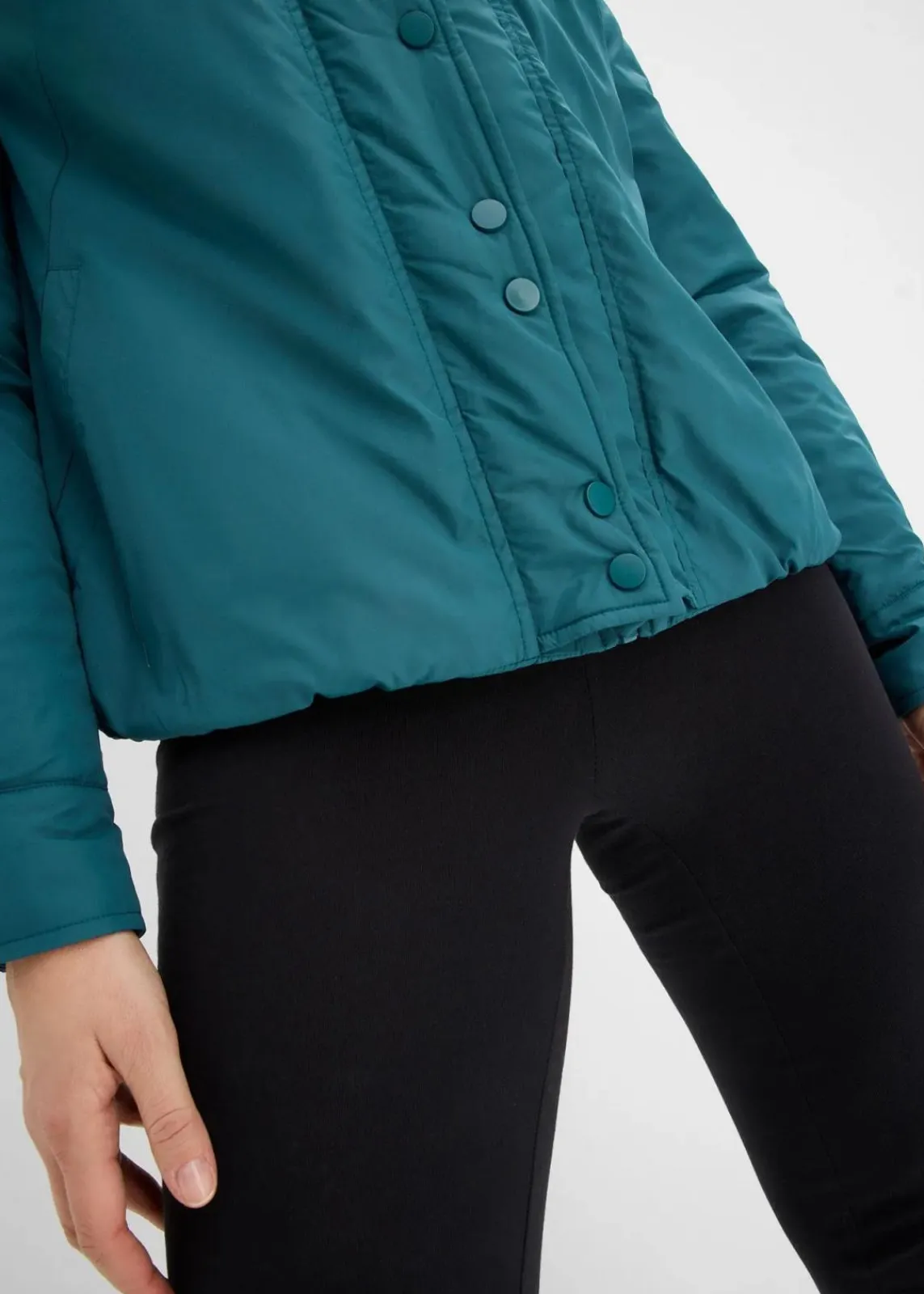 bonprix Jacken & Mäntel|Bekleidung·Hosen^Wasserabweisende Funktions-Jacke, 2in1 Optik pfeffergrün