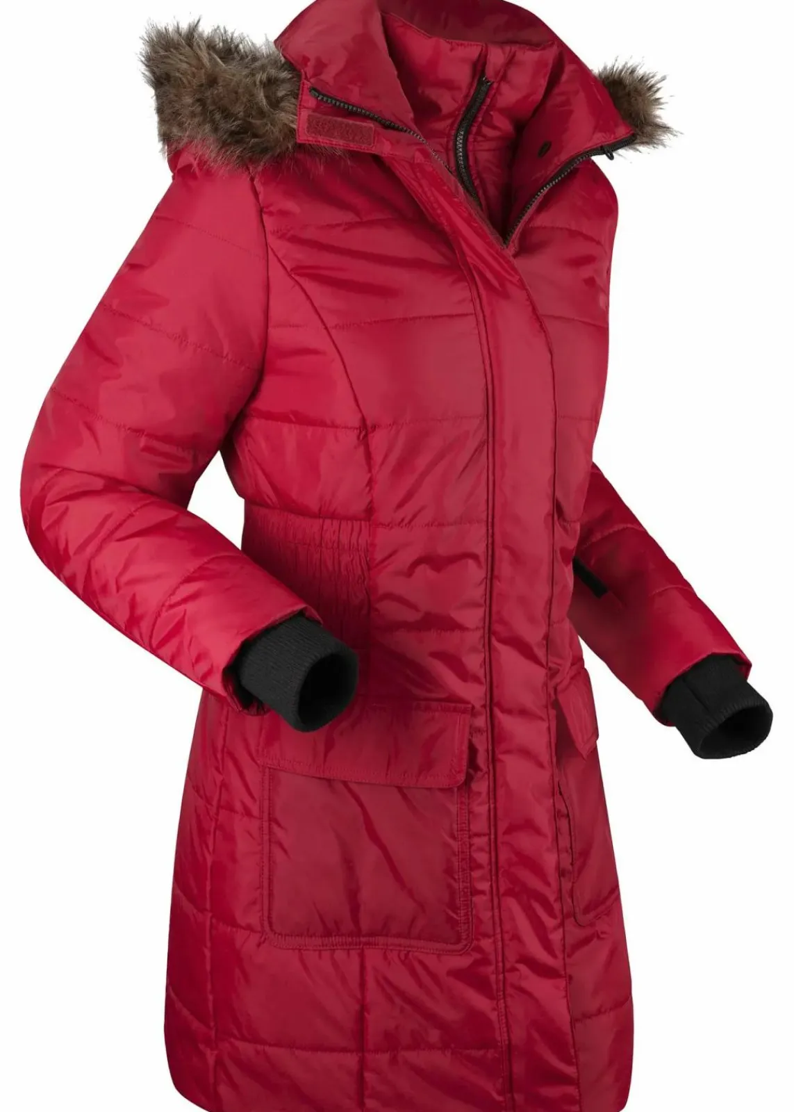bonprix Nachhaltigere Materialien|Jacken & Mäntel^wasserabweisende Funktions-Longjacke in 2-in-1-Optik, gesteppt abendrot
