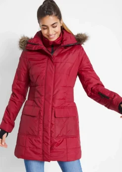 bonprix Nachhaltigere Materialien|Jacken & Mäntel^wasserabweisende Funktions-Longjacke in 2-in-1-Optik, gesteppt abendrot