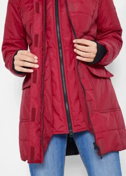 bonprix Nachhaltigere Materialien|Jacken & Mäntel^wasserabweisende Funktions-Longjacke in 2-in-1-Optik, gesteppt abendrot