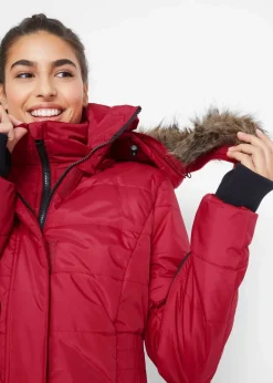 bonprix Nachhaltigere Materialien|Jacken & Mäntel^wasserabweisende Funktions-Longjacke in 2-in-1-Optik, gesteppt abendrot