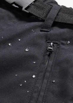 bonprix Outdoorbekleidung|Sportbekleidung^Wasserabweisende Funktionshose aus Stretch-Twill mit Gürtel schwarz