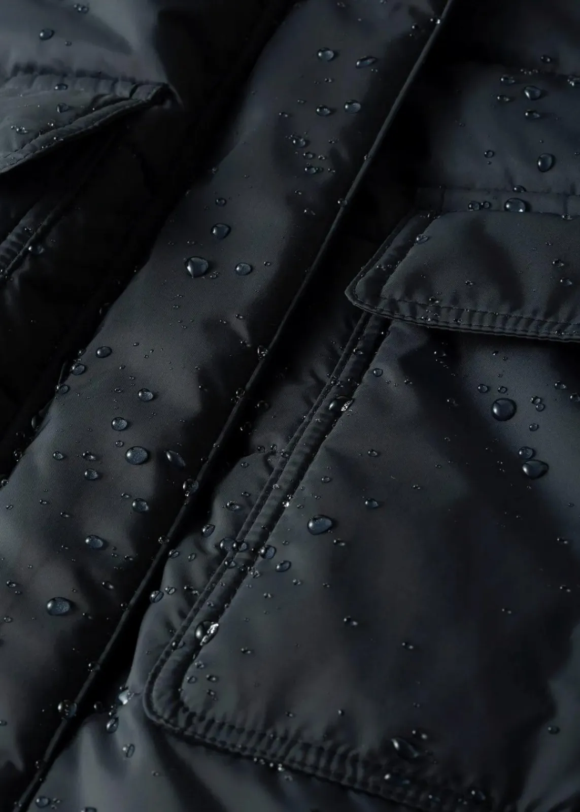 bonprix Bekleidung·Hosen|Jacken & Mäntel^wasserabweisende Funktions-Longjacke in 2-in-1-Optik, gesteppt schwarz