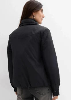 bonprix Bekleidung·Hosen|Jacken & Mäntel^Wasserabweisende Funktions-Jacke, 2in1 Optik schwarz