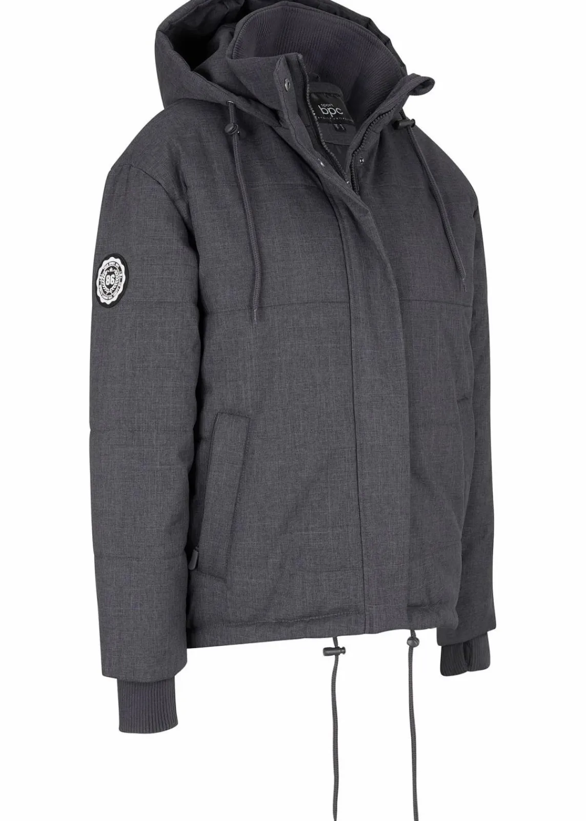 bonprix Bekleidung·Hosen|Jacken & Mäntel^wasserabweisende Outdoor-Steppjacke, Oversized anthrazit meliert