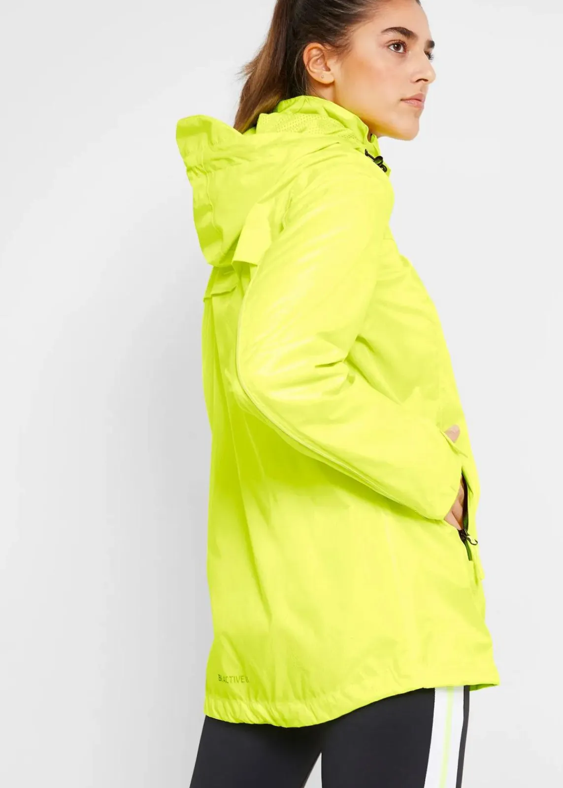 bonprix Bekleidung·Jumpsuits|Bekleidung·Sweat^wasserabweisende, reflektierende Funktions-Jacke neongelb