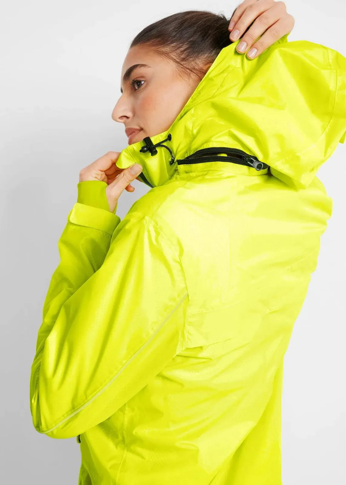 bonprix Bekleidung·Jumpsuits|Bekleidung·Sweat^wasserabweisende, reflektierende Funktions-Jacke neongelb