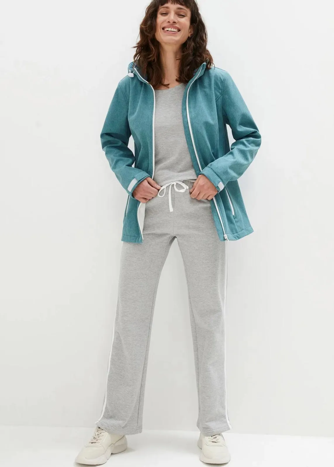 bonprix Outdoorbekleidung|Sportbekleidung^Wasserabweisende Softshelljacke meerestürkis meliert
