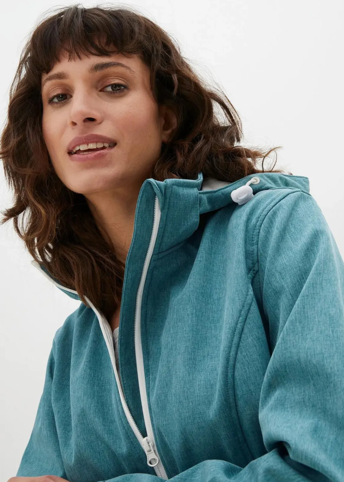 bonprix Outdoorbekleidung|Sportbekleidung^Wasserabweisende Softshelljacke meerestürkis meliert