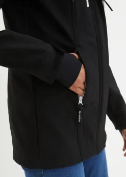 bonprix Nachhaltigere Materialien|Jacken & Mäntel^wasserabweisende Softshelljacke schwarz