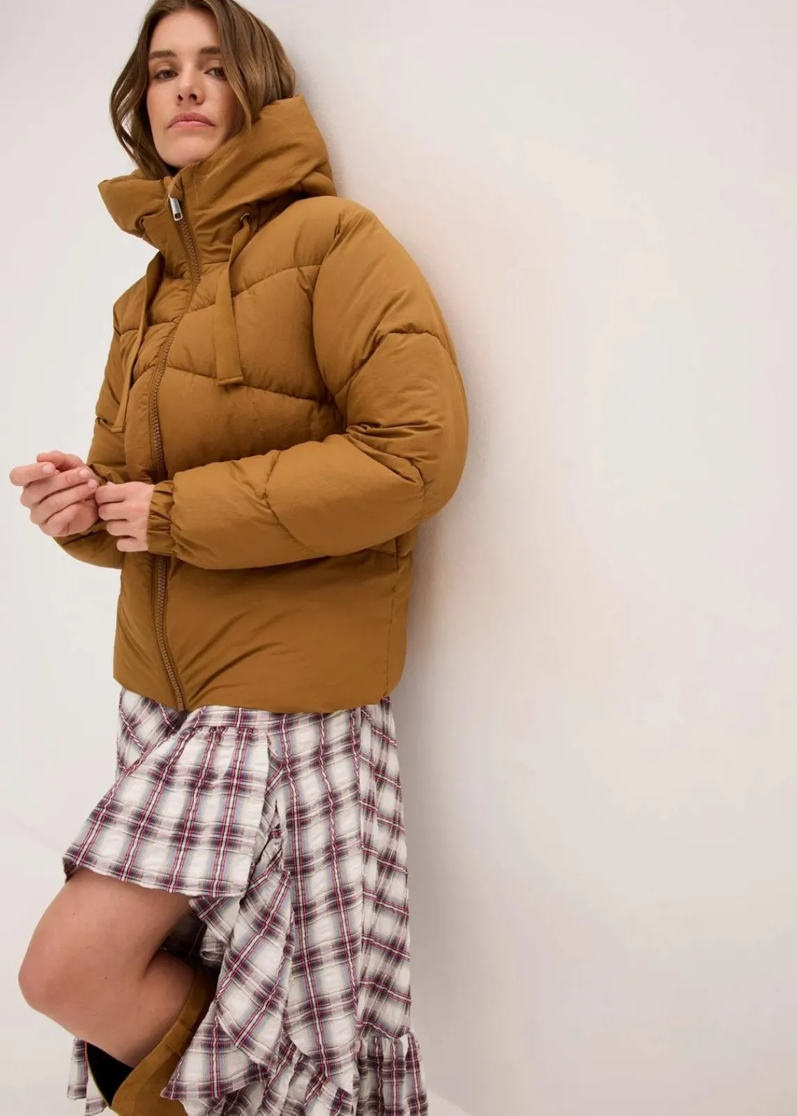 bonprix Bekleidung·Hosen|Jacken & Mäntel^Wasserabweisende Steppjacke cognac braun