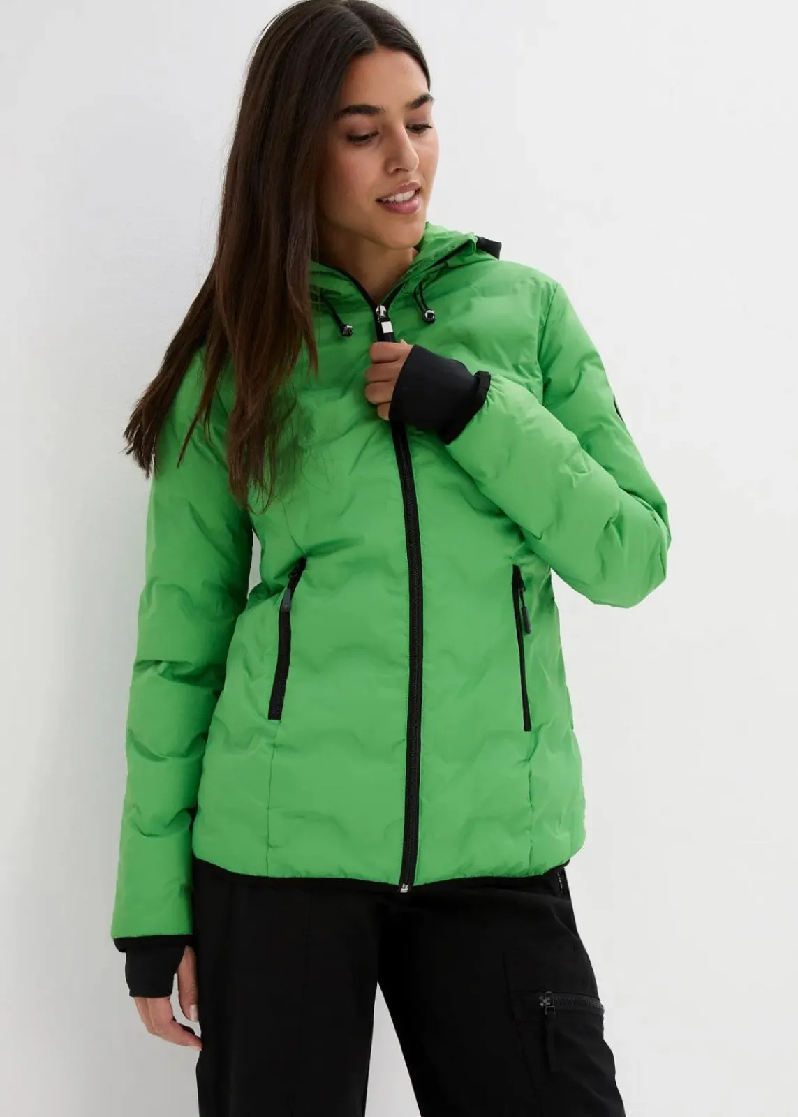 bonprix Bekleidung·Jumpsuits|Bekleidung·Sweat^wasserabweisende, ultraleichte Funktions-Jacke mattmoos