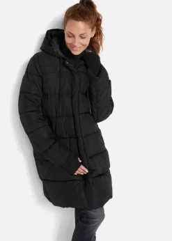 bonprix Bekleidung·Hosen|Nachhaltigere Materialien^wasserabweisender Funktions- Steppmantel schwarz