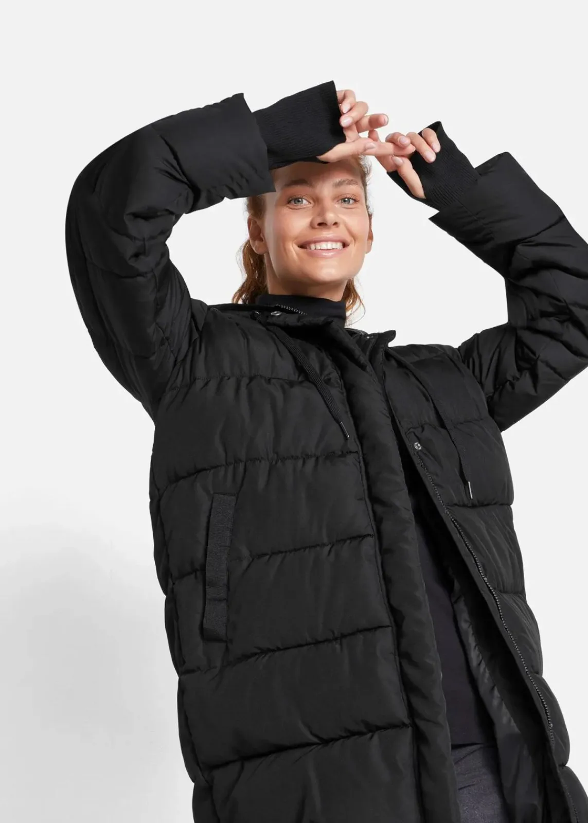 bonprix Bekleidung·Hosen|Nachhaltigere Materialien^wasserabweisender Funktions- Steppmantel schwarz