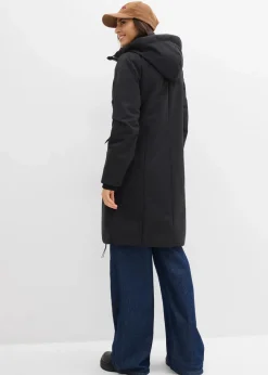 bonprix Jacken & Mäntel|Bekleidung·Hosen^wasserabweisender Outdoor-Mantel, 2in1 Optik schwarz