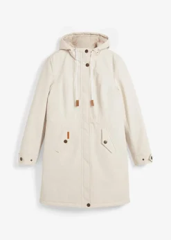 bonprix Bekleidung·Hosen|Jacken & Mäntel^wasserabweisender Outdoor-Mantel kieselbeige