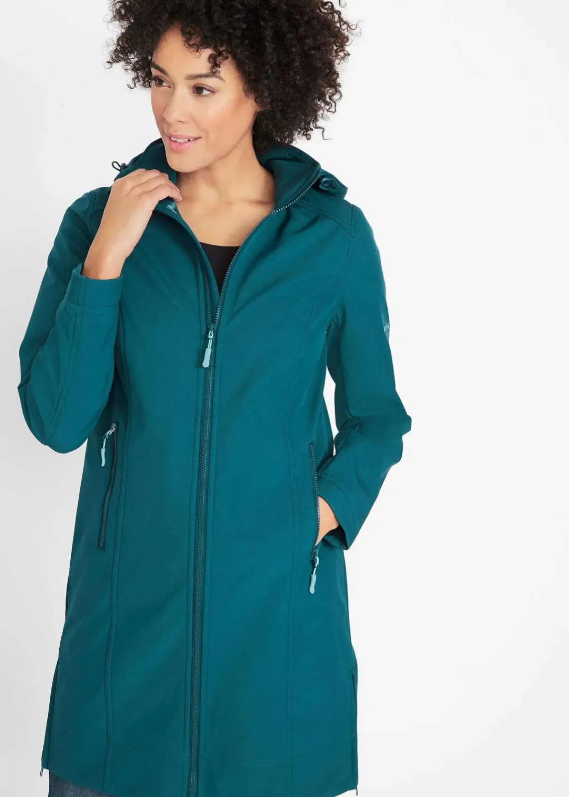 bonprix Bekleidung·Hosen|Jacken & Mäntel^wasserabweisender Softshellmantel blaupetrol