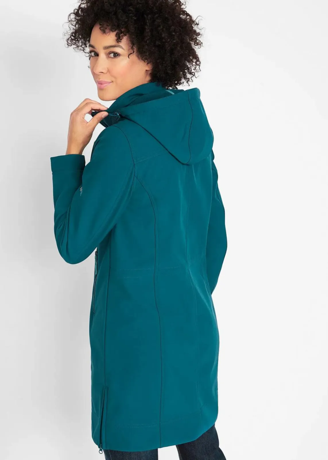 bonprix Bekleidung·Hosen|Jacken & Mäntel^wasserabweisender Softshellmantel blaupetrol