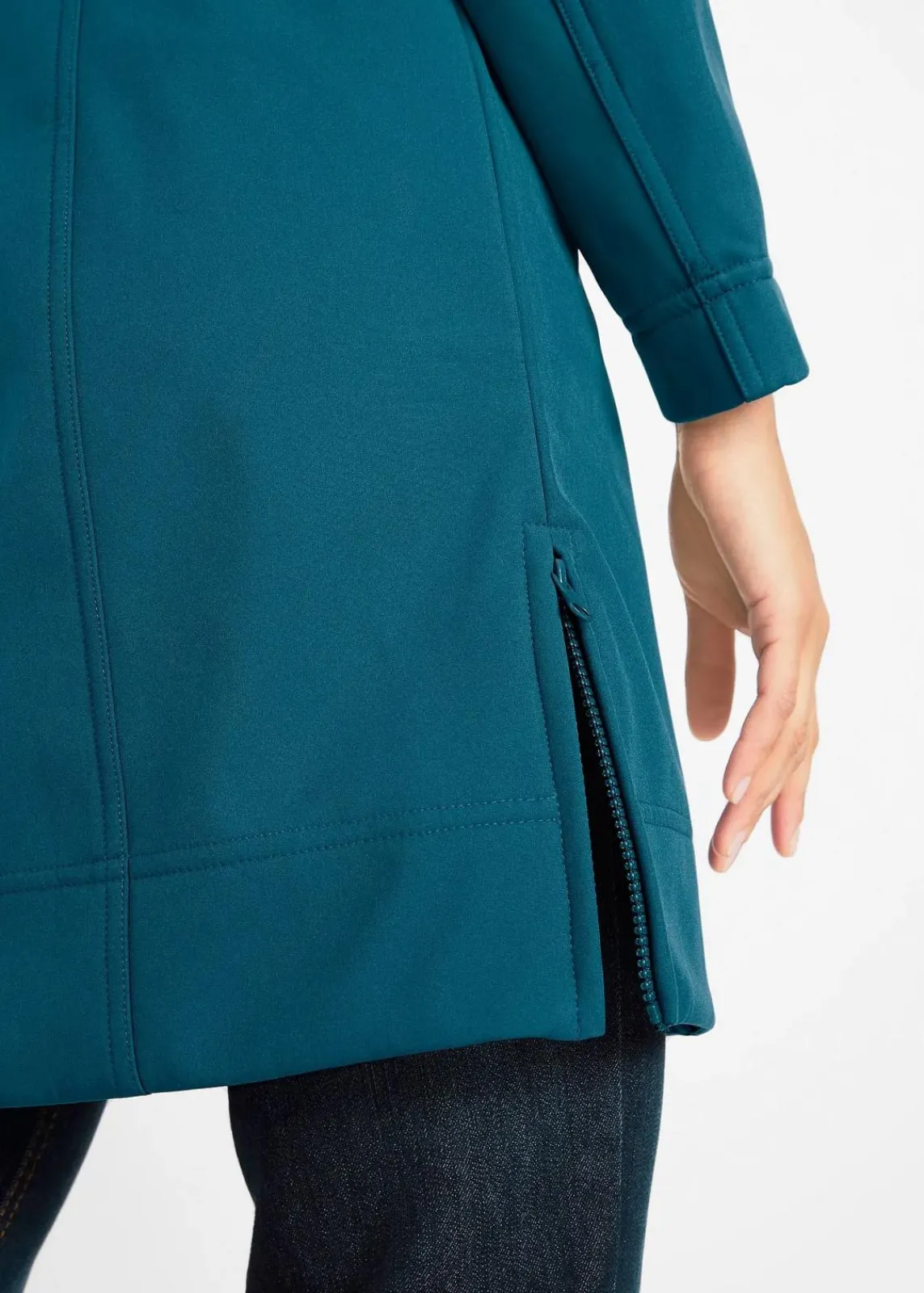 bonprix Bekleidung·Hosen|Jacken & Mäntel^wasserabweisender Softshellmantel blaupetrol