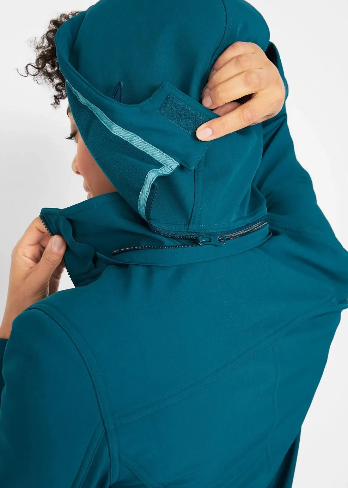 bonprix Bekleidung·Hosen|Jacken & Mäntel^wasserabweisender Softshellmantel blaupetrol