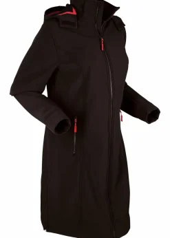 bonprix Jacken & Mäntel|Bekleidung·Hosen^wasserabweisender Softshellmantel schwarz