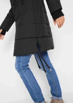 bonprix Bekleidung·Hosen|Jacken & Mäntel^Wasserabweisender Steppmantel schwarz