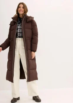 bonprix Jacken & Mäntel|Bekleidung·Hosen^Wasserabweisender Steppmantel dunkelbraun