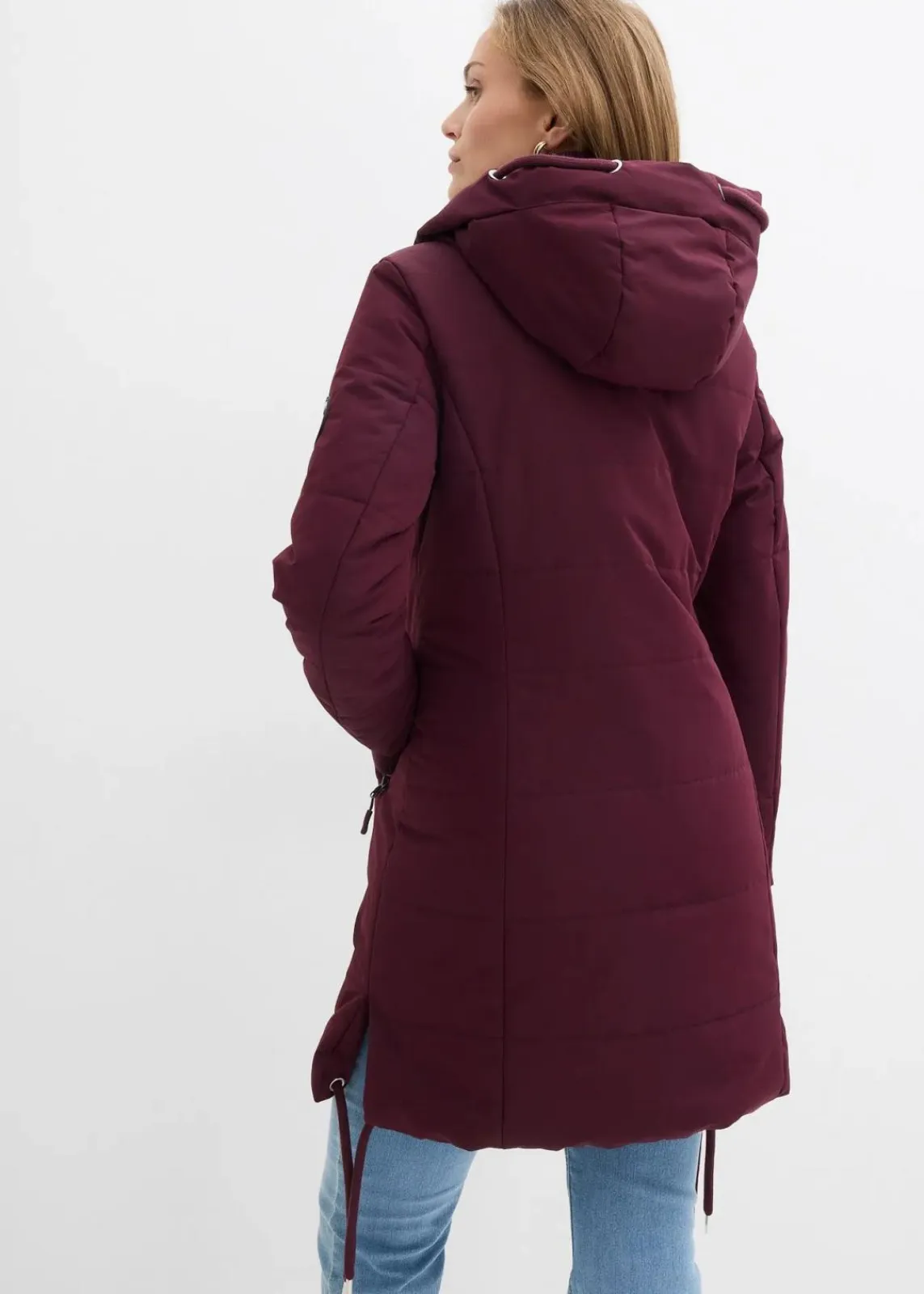 bonprix Jacken & Mäntel|Bekleidung·Hosen^Wasserabweisender Steppmantel weinrot