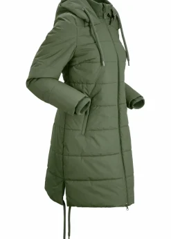bonprix Jacken & Mäntel|Bekleidung·Hosen^Wasserabweisender Steppmantel dunkelkhaki