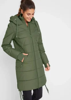 bonprix Jacken & Mäntel|Bekleidung·Hosen^Wasserabweisender Steppmantel dunkelkhaki