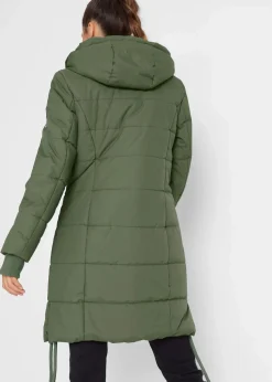 bonprix Jacken & Mäntel|Bekleidung·Hosen^Wasserabweisender Steppmantel dunkelkhaki