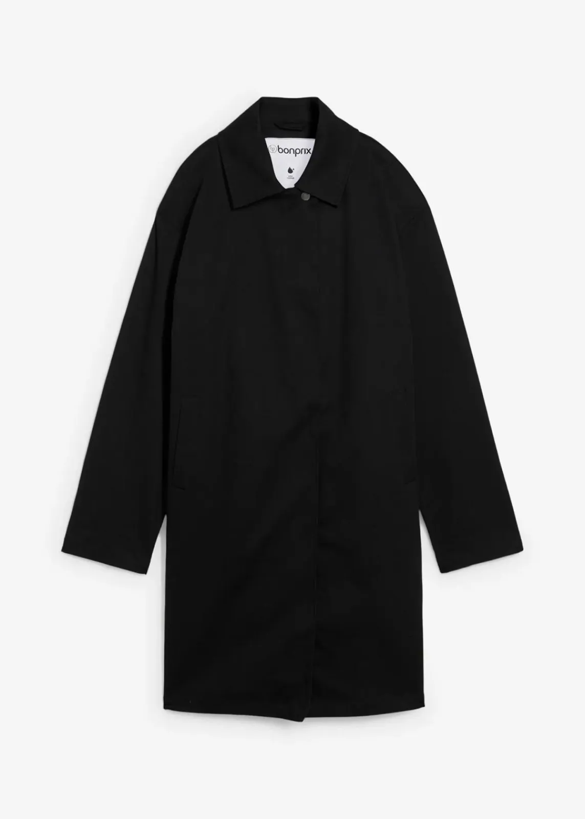 bonprix Bekleidung·Hosen|Jacken & Mäntel^Wasserabweisender Trenchcoat, Oversized schwarz