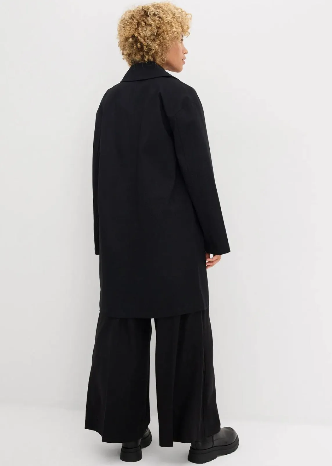 bonprix Bekleidung·Hosen|Jacken & Mäntel^Wasserabweisender Trenchcoat, Oversized schwarz