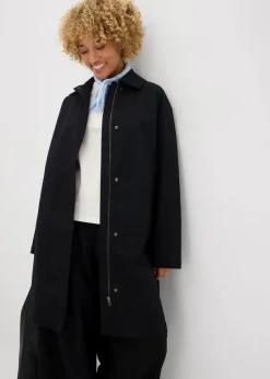 bonprix Bekleidung·Hosen|Jacken & Mäntel^Wasserabweisender Trenchcoat, Oversized schwarz