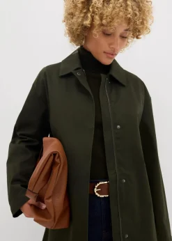 bonprix Jacken & Mäntel|Bekleidung·Hosen^Wasserabweisender Trenchcoat, Oversized nachtoliv
